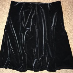 Gap Grey/Black Velvet Circle Skirt